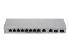Zyxel XGS1010-12 - V2 - switch - Styrt - 8 x 10/100/1000 + 2 x 100/1000/2.5G + 2 x 1 Gigabit / 10 Gigabit SFP+ (opplink) stasjonær, veggmonterbar