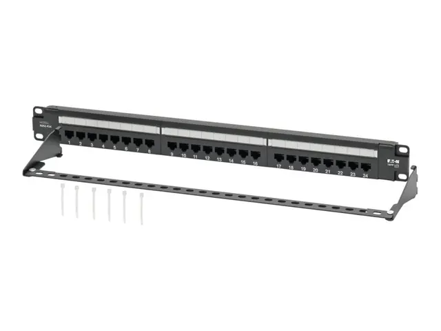 Eaton Tripp Lite Series Cat6 24-Port Patch Panel - PoE+ Compliant,...