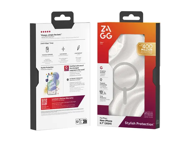 ZAGG Milan Snap - Baksidedeksel for mobiltelefon MagSafe-samsvar g...