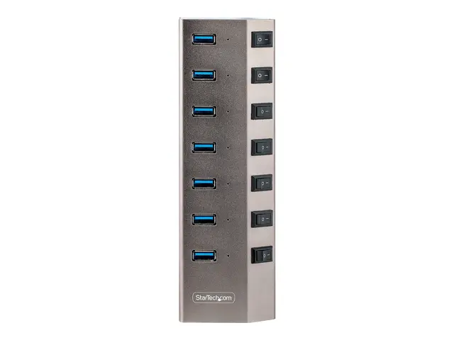 StarTech.com 7-Port Self-Powered USB-C Hub with Individual On/Off ...