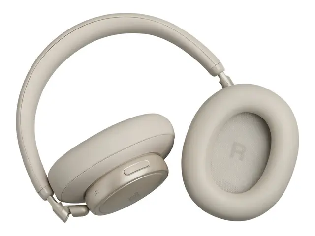 JBL LIVE 780NC - Hodetelefoner med mikrofon full størrelse - Bluetooth - trådløs, kablet - aktiv støydemping - 3,5 mm jakk - sand 