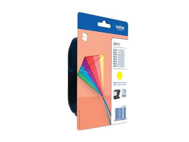 Brother LC223Y - Gul original blekkpatron for DCP-J4120DW, DCP-J56...