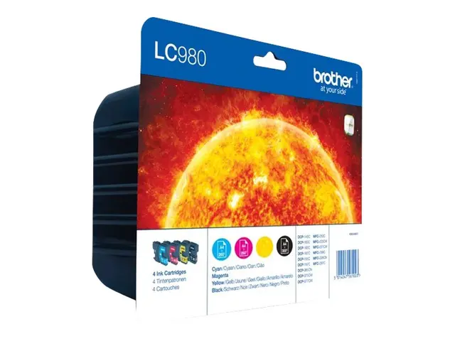 Brother LC980VALBP - 4-pack - svart, gul, cyan, magenta - original...