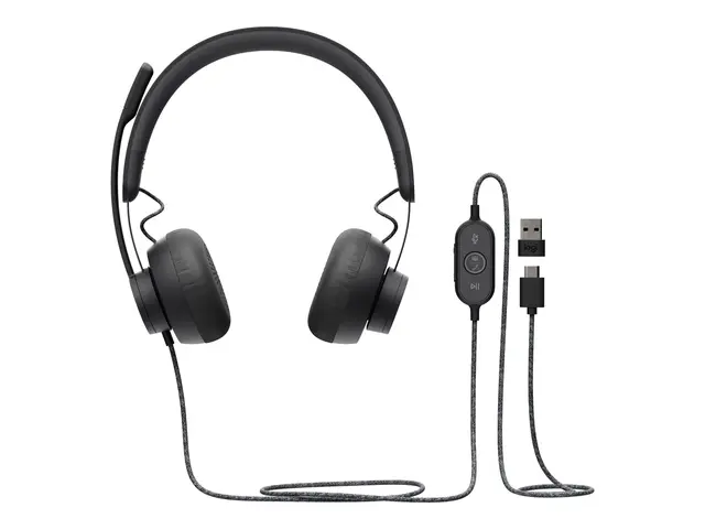 Logitech Zone Wired MSFT Teams - Hodesett - on-ear - kablet - USB-...
