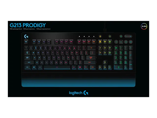Logitech Prodigy G213 - Tastatur - med LED-indikator - bakgrunnsbe...