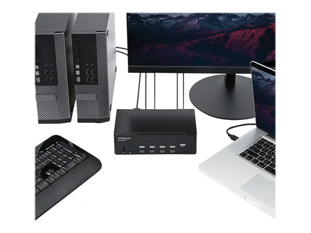 Startech StarTech.com 4-Port Dual Monitor HDMI KVM Switch with Aud...