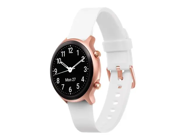 Doro Watch - Rosa smartklokke med stropp TPU-silikon hvit display ...