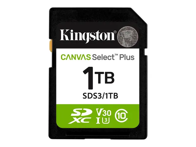 Kingston Canvas Select Plus - Flashminnekort 1 TB Video Class V30 ...