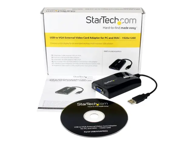 StarTech.com USB to VGA Adapter - 1920x1200 External Video & Graph...