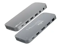 Elivi ORION - dokkingstasjon - USB-C / USB-A 10-spors - 2 x DP - 1GbE, USB 2.0
