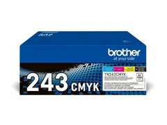 Brother TN243CMYK Value Pack - 4-pack - svart, gul, cyan, magenta original - tonerpatron - for Brother DCP-L3510, DCP-L3517, DCP-L3550, MFC-L3710, MFC-L3730, MFC-L3750, MFC-L3770