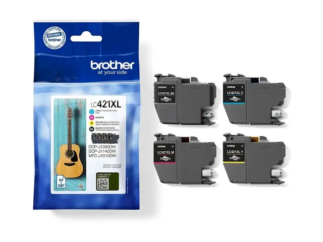 Brother LC421XL - 4-pack - XL - svart, gul, cyan, magenta - origin...