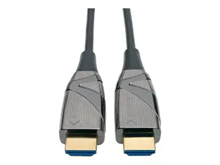 Eaton Tripp Lite Series 4K HDMI Fiber Active Optical Cable (AOC) 4K 60 Hz, HDR, 4:4:4 (M/M), 20 m (65 ft.) - HDMI-kabel - HDMI hann til HDMI hann - 20 m - fiberoptisk - svart - aktiv