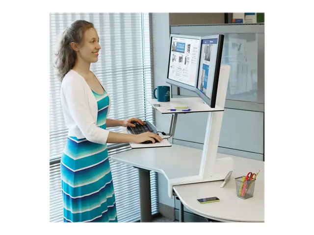 Ergotron WorkFit-S Dual Workstation - Stående skrivebordomformer r...