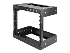 Startech 8U 19" Wall Mount Network Rack, Adjustable Depth 12-20" 2 Post Open Frame Server Room Rack for AV/Data/ IT Communication/Computer Equipment/Switch with Cage Nuts &amp; Screws 8U Adjustable Rack (RK812WALLOA) - rack - 8U