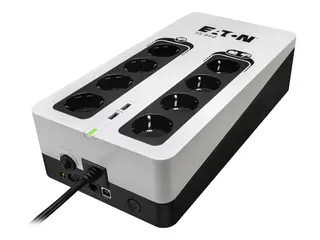 Eaton 3S 850 - UPS - AC 220-240 V 510 watt - 850 VA - enkeltfase - USB - utgangskontakter: 8