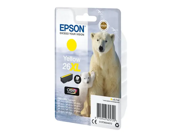 Epson 26XL - 8.7 ml XL gul original blister blekkpatron for Expres...