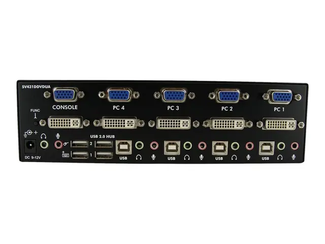 StarTech.com 4 Port DVI VGA Dual Monitor KVM Switch USB with Audio...