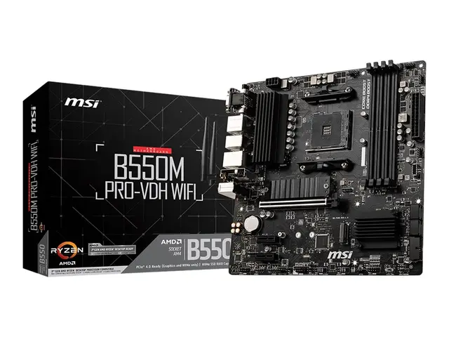 MSI B550M PRO-VDH WIFI - Hovedkort micro ATX Socket AM4 AMD B550 C...