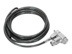 Targus DEFCON Ultimate - Sikkerhetskabellås universalnøkkel, med justerbart låsehode - sølv - 2 m (en pakke 25)