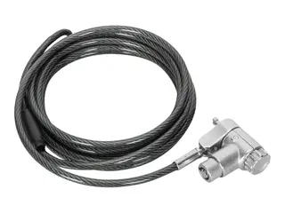 Targus DEFCON Ultimate - Sikkerhetskabellås universalnøkkel, med justerbart låsehode - sølv - 2 m (en pakke 25)