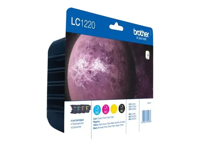 Brother LC1220VALBP - 4-pack svart, gul, cyan, magenta original bl...