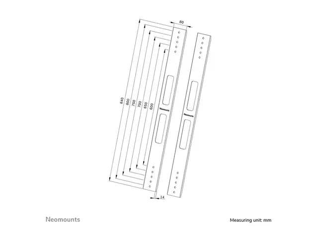 Neomounts AWL-250BL18 - Monteringssett (VESA-forlengelsessett) for...