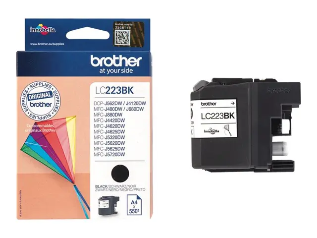 Brother LC223BK - Svart original blekkpatron for DCP-J4120DW, DCP-...