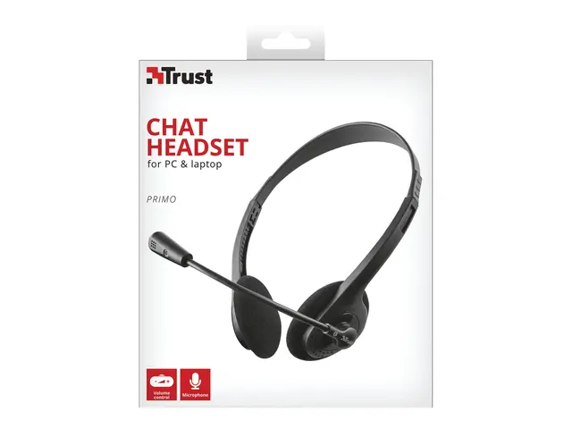 Trust Primo Chat Headset - Hodesett - on-ear - kablet - 3,5 mm jakk