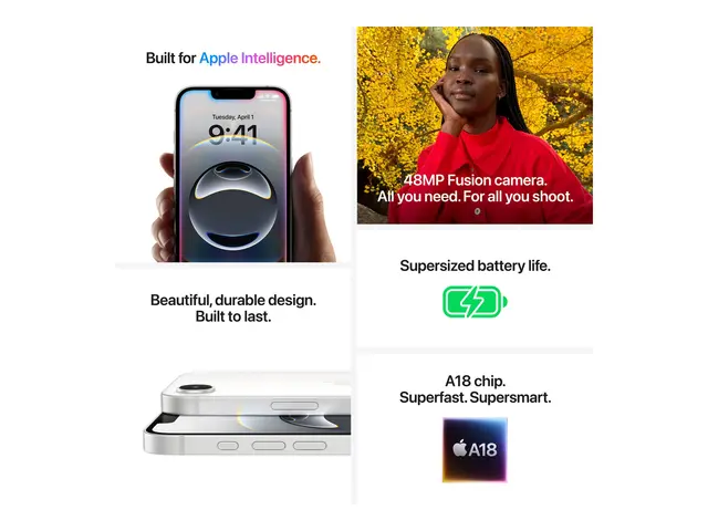Apple iPhone 16e - Svart - 128 GB - TN 