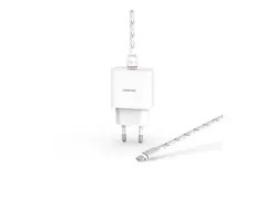 Unisynk Slim Wall Charger - Str&#248;madapter 20 watt - 3 A - PD 3.0 (24 pin USB-C) - hvit