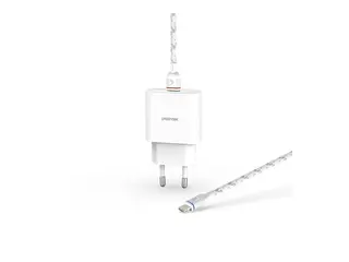 Unisynk Slim Wall Charger - Str&#248;madapter 20 watt - 3 A - PD 3.0 (24 pin USB-C) - hvit