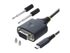 StarTech - USB-C / serial cable - USB-C (hann) til DB-9 (hunn) skrubar USB 2.0 / USB 1.1 - 2 m - formstøpt, robust, støtter RS-232 seriell grensesnitt - svart