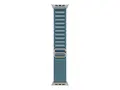 Apple - Sl&#248;yfe for smart armb&#229;ndsur 49 mm, naturlig titanfinish - Liten st&#248;rrelse - lys bl&#229; - for Watch Herm&#232;s Series 9, SE 3, Series 10, Series 11, Series 8, Series 9, Ultra 2, Ultra 3
