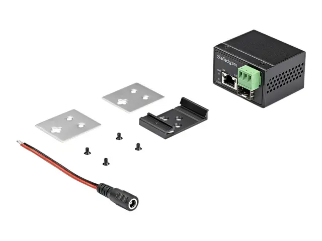 StarTech.com PoE+ Industrial Fiber to Ethernet Media Converter 30W...