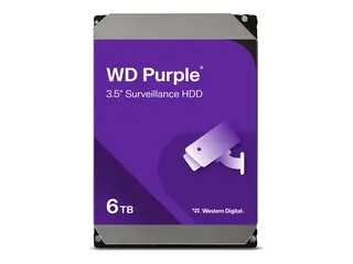 WD Purple WD64PURZ - Harddisk - 6 TB - overv&#229;kning intern - 3.5&quot; - SATA 6Gb/s - 5400 rpm - buffer: 256 MB