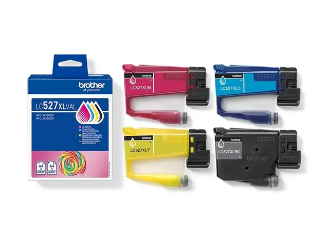 Brother LC527XL Value Pack - 4-pack Høy ytelse svart, gul, cyan, m...