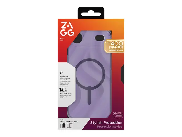 ZAGG Milan Snap - Baksidedeksel for mobiltelefon - MagSafe-samsvar...