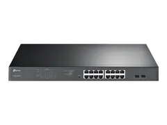 TP-Link JetStream TL-SG1218MPE Switch - smart - 16 x 10/100/1000 (PoE+) + 2 x Gigabit SFP - rackmonterbar - PoE+ (192 W) - AC 100 - 240 V