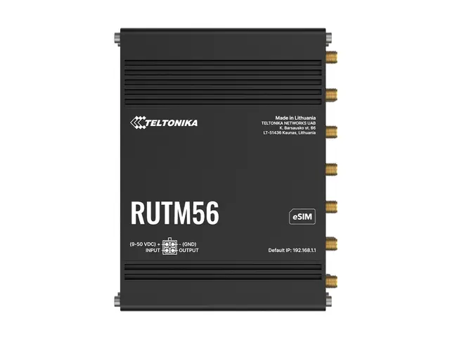 Teltonika RUTM56 - trådløs ruter WWAN Wi-Fi 5 5G, 4G, 3G, 2G DIN-s...