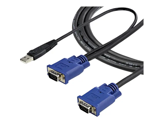 StarTech.com 10 ft Ultra Thin USB VGA 2-in-1 KVM Cable - Switch (S...