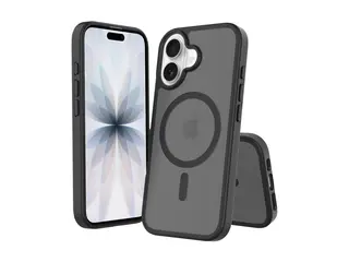 Screenor Icy - Bakdeksel for mobiltelefon MagSafe-samsvar - termoplast-polyuretan (TPU), akryl - svart - for Apple iPhone 17