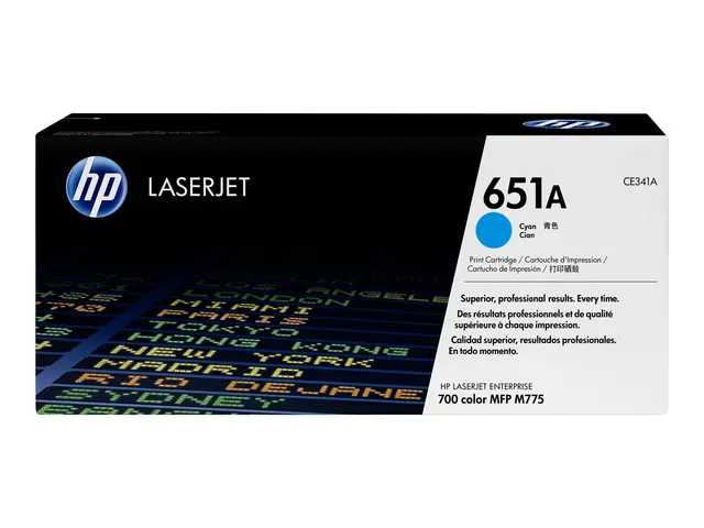 HP 651A - Cyan original LaserJet tonerpatron (CE341A) for Color En...
