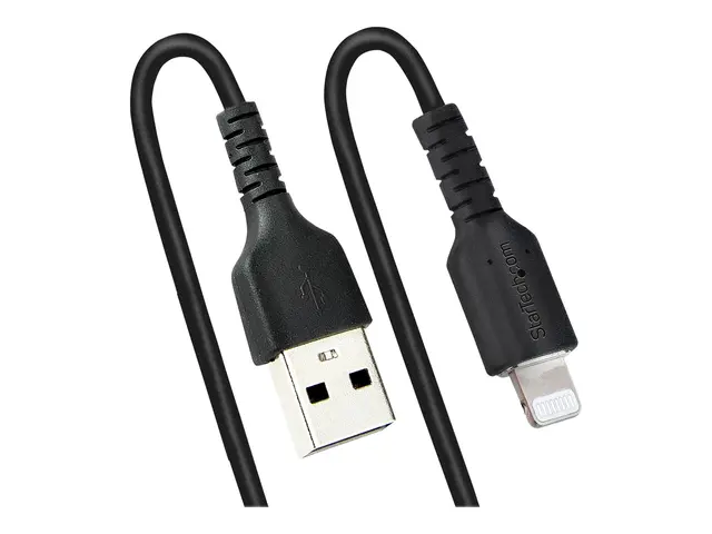 StarTech.com 1m (3ft) USB to Lightning Cable, MFi Certified, Coile...