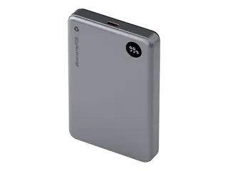 dbramante1928 re-charge - Strømbank - 10000 mAh 38.5 Wh - 20 watt - 3 A - 2 utgangskontakter (magnetisk, 24 pin USB-C) - grå