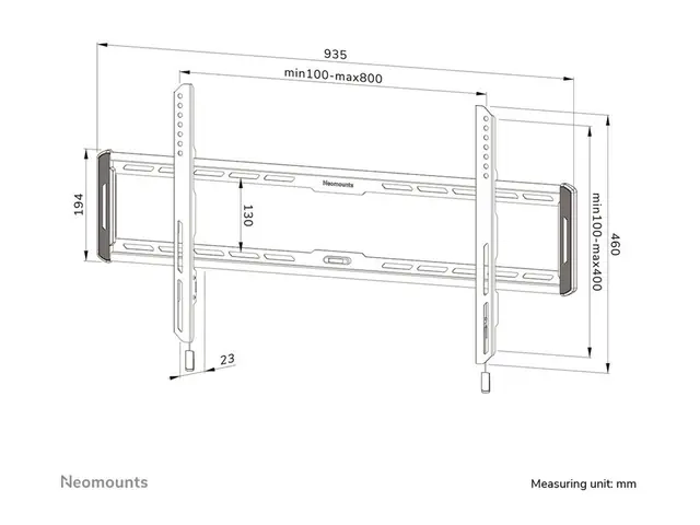 Neomounts WL30-550BL18 - Monteringssett (veggplate, brakettadapter...