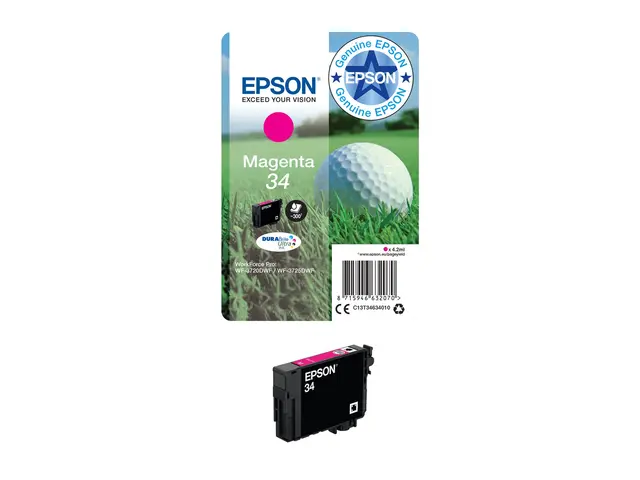 Epson 34 - 4.2 ml - magenta - original - blekkpatron - for WorkFor...