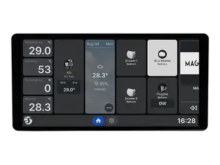 Shelly X2i - Kontrollpanel - trådløs, kablet 802.11a/b/g/n/ac/ax, Bluetooth 5.0 - 2412 - 2472 Mhz, 5150 - 5850 MHz, 2402 - 2480 Mhz - svart