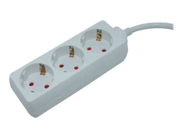 Elivi - Flerkoplingslist - AC 250 V - utgangskontakter: 3 (3 x str...