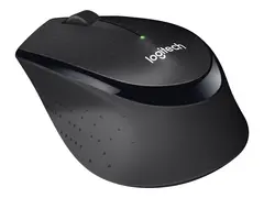 Logitech M330 SILENT PLUS - Mus 3 knapper - trådløs - 2.4 GHz - USB trådløs mottaker - svart